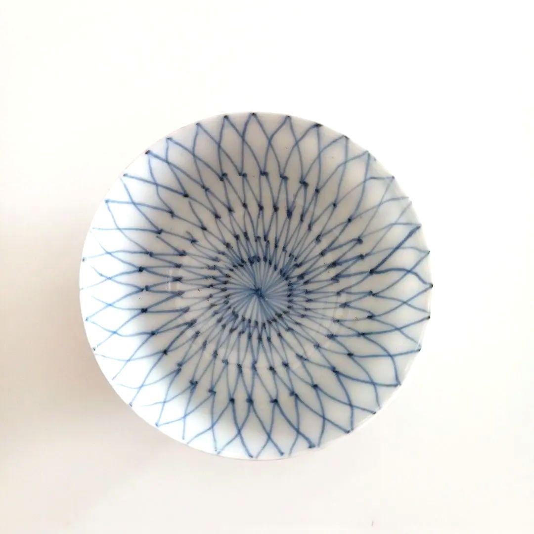 古伊万里　染付網目文　お猪口