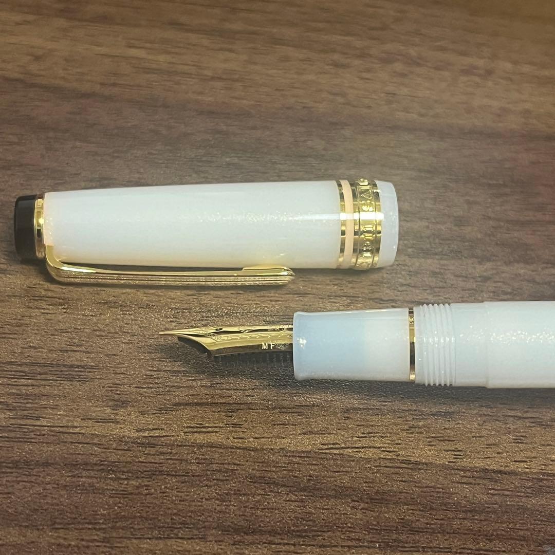 2/22まで値下げ セーラー万年筆 四季織 雪月空葉 名月 中細