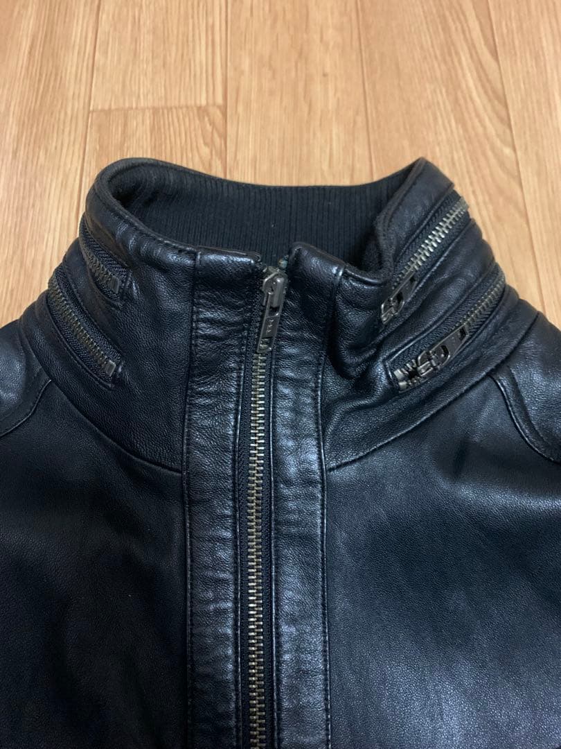 MAGAZINES別注 JACK ROSE シープ レザー ジャケット ブラック