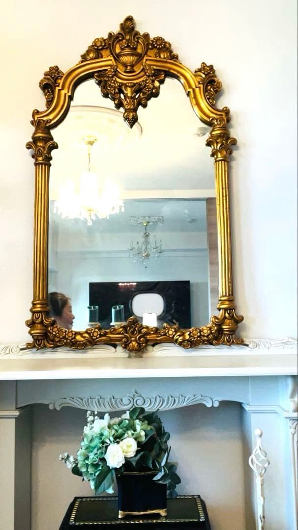 バロックスタイル ゴールド 壁掛け　鏡