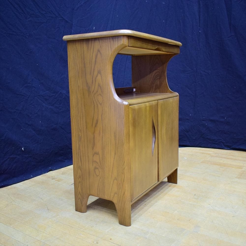 カリモク　天然木　電話台　FAX台　キャブネット　サイドボード　花台　コンソール