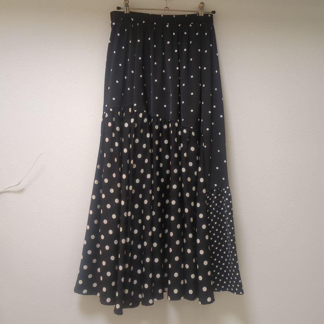 ビアズリー　ドット　フレアスカート　0