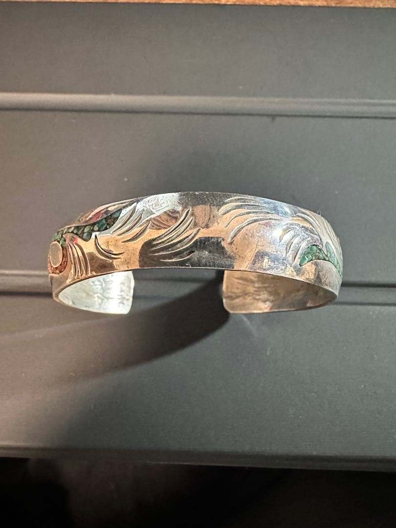 70s NAVAJO AHASTEEN シルバー ターコイズ バングル