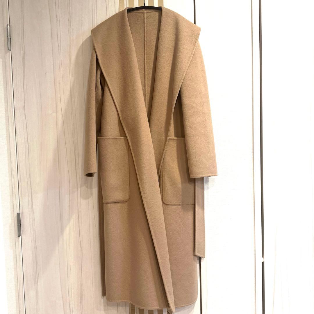 ESTNATION ウールビーバーショールカラーロングコート キャメル