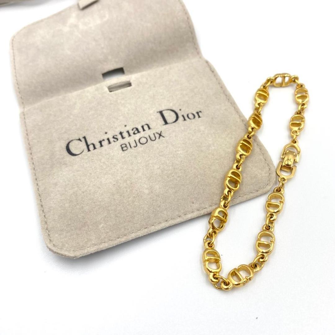 美品　 Christian Dior ゴールド ブレスレット CDロゴ
