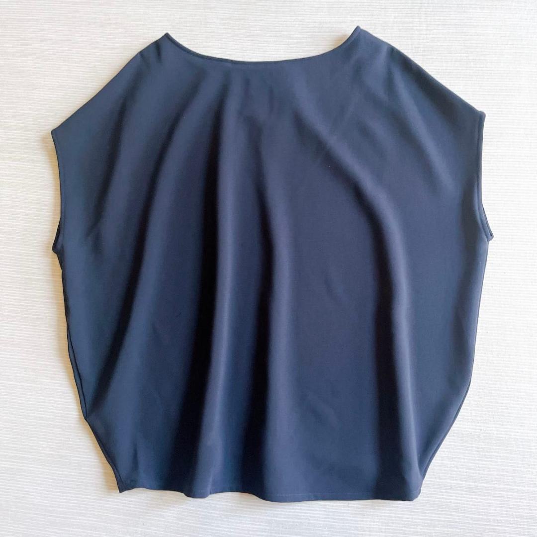 ＊未使用タグ付【ソージュ】ショートスリーブコクーンブラウス　ネイビー　M