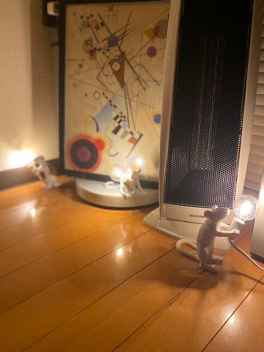 【新品未使用】ネズミライト　ホワイト3つ　全部違う姿勢です