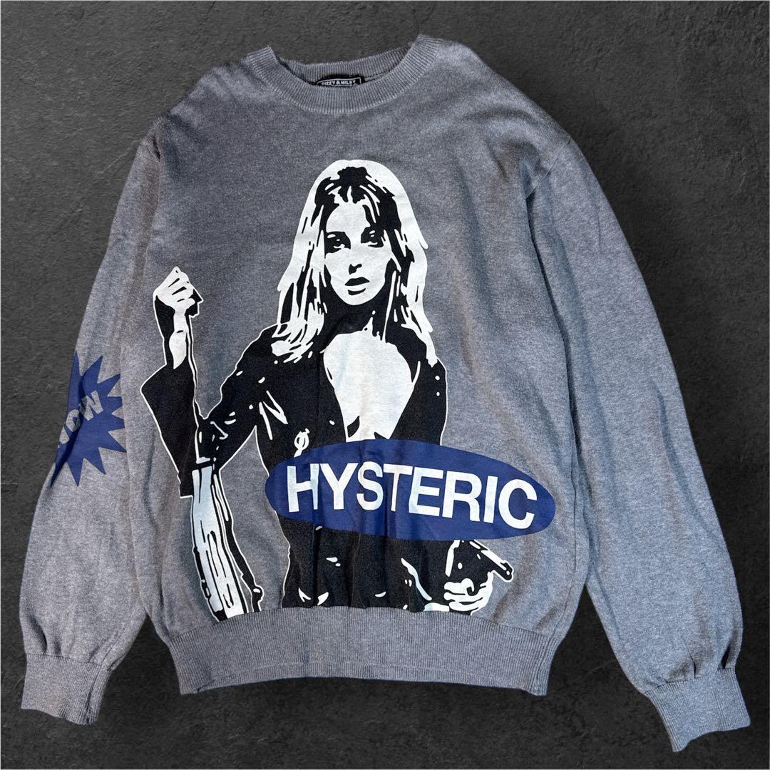 人気 希少 HYSTERIC GLAMOUR グレー L 大きいサイズ ニット