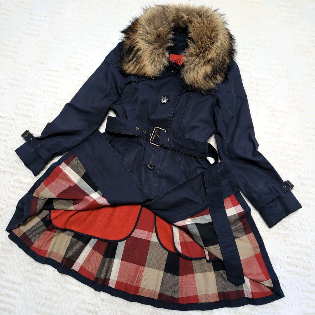 BURBERRY LONDON バーバリー ロンドン ファー付き トレンチコート