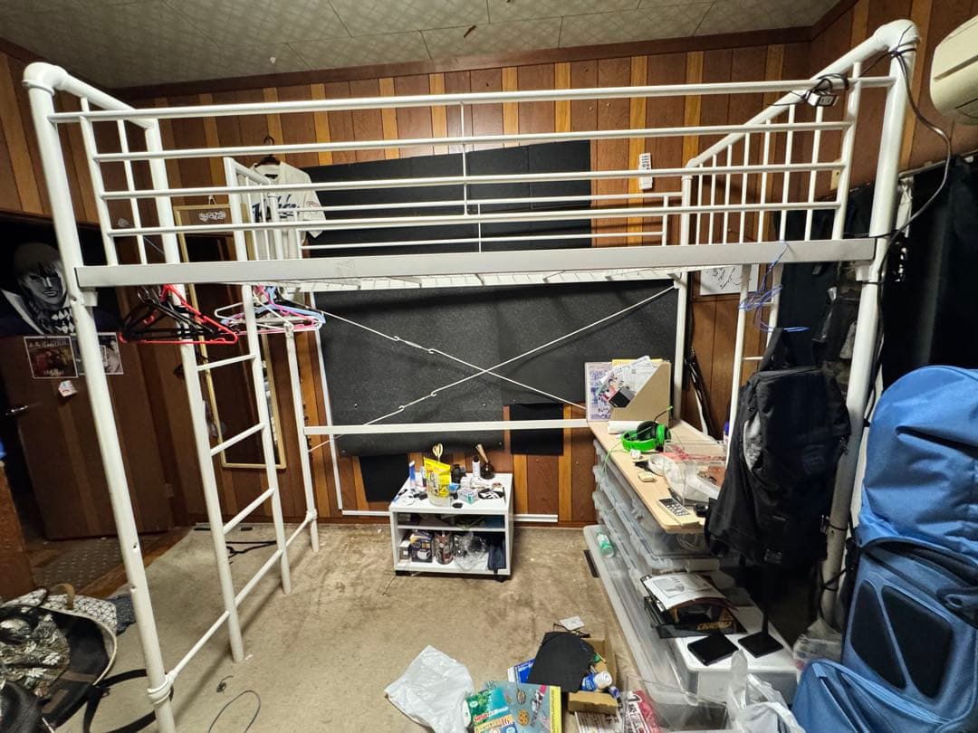 ロフトベッド/パイプベッド ホワイト