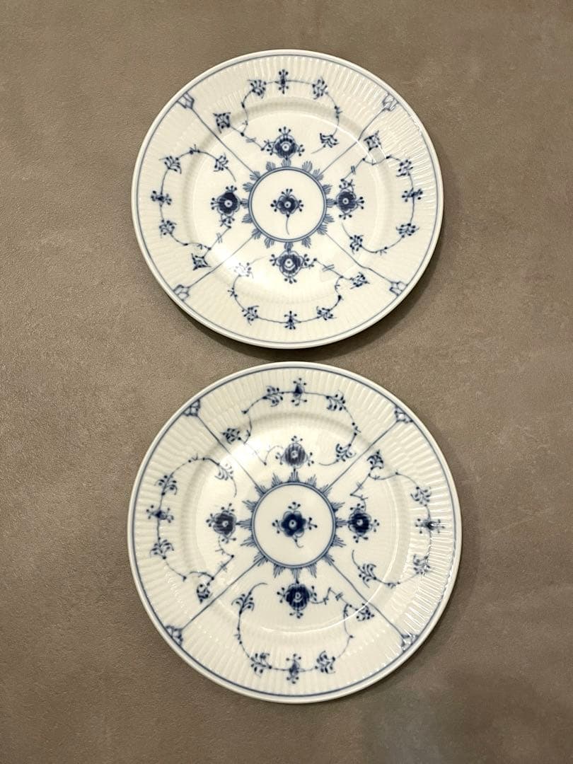 ロイヤルコペンハーゲン ブルーフルーテッド プレイン プレート 19cm 6枚