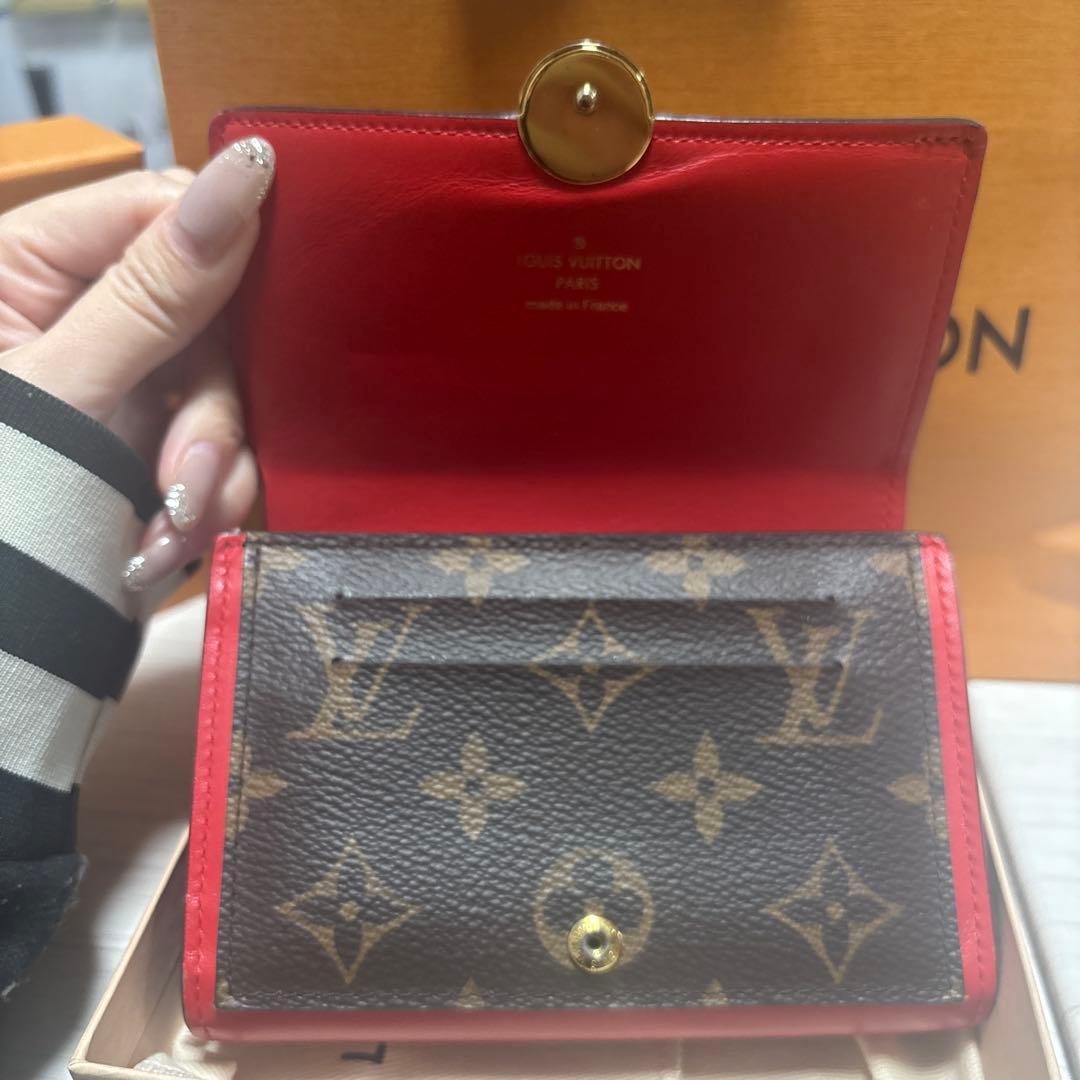 Louis Vuitton 二つ折り財布 モノグラム レッド