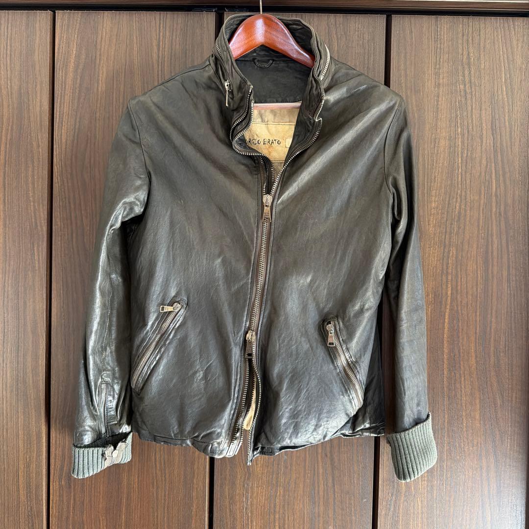 美品 46 ジョルジオ　ブラット　シープスキン