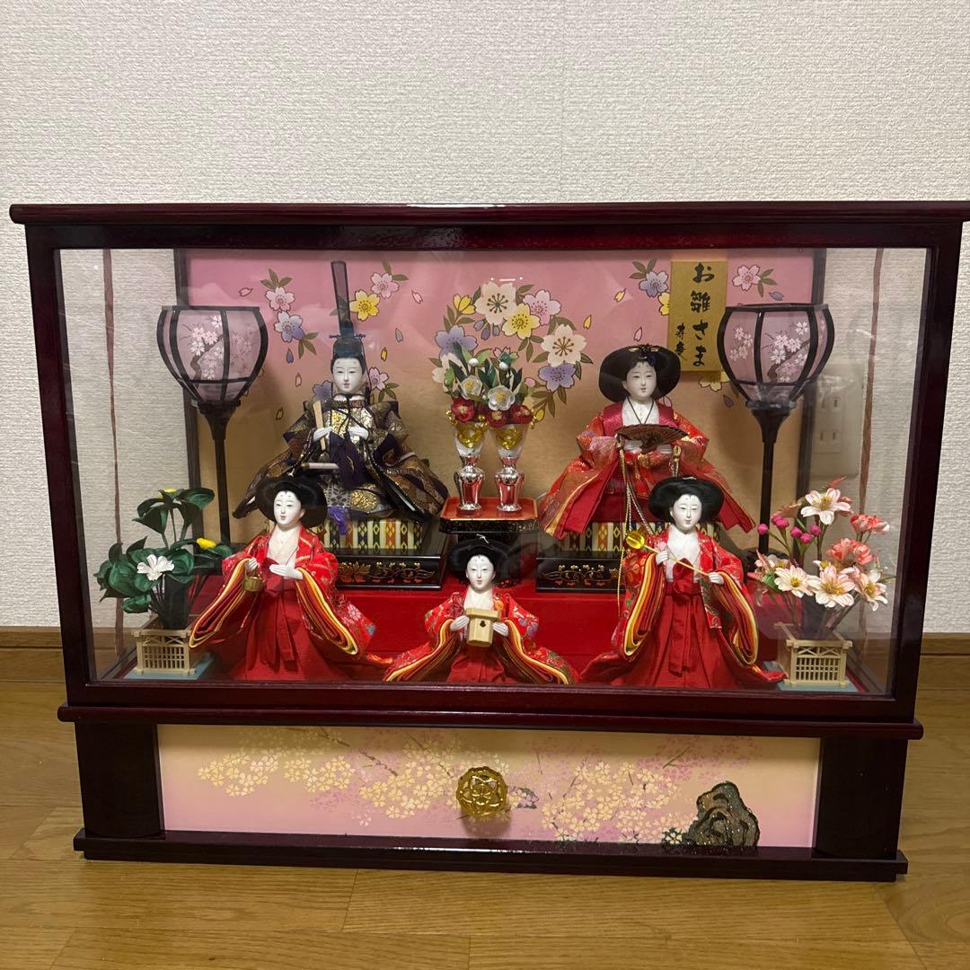 雛人形 オルゴールと照明付き
