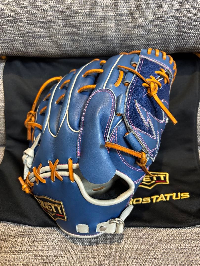 ZETT PRO STATUS 軟式グローブ 青