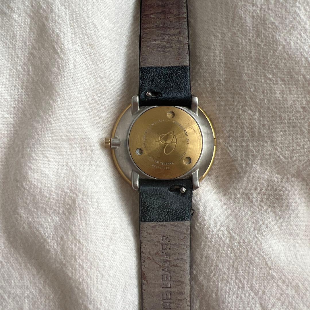 ARNE JACOBSEN レザーベルト時計 バンカーズ