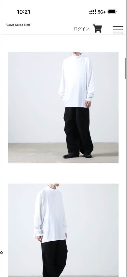 comoli モックネック　カットソー