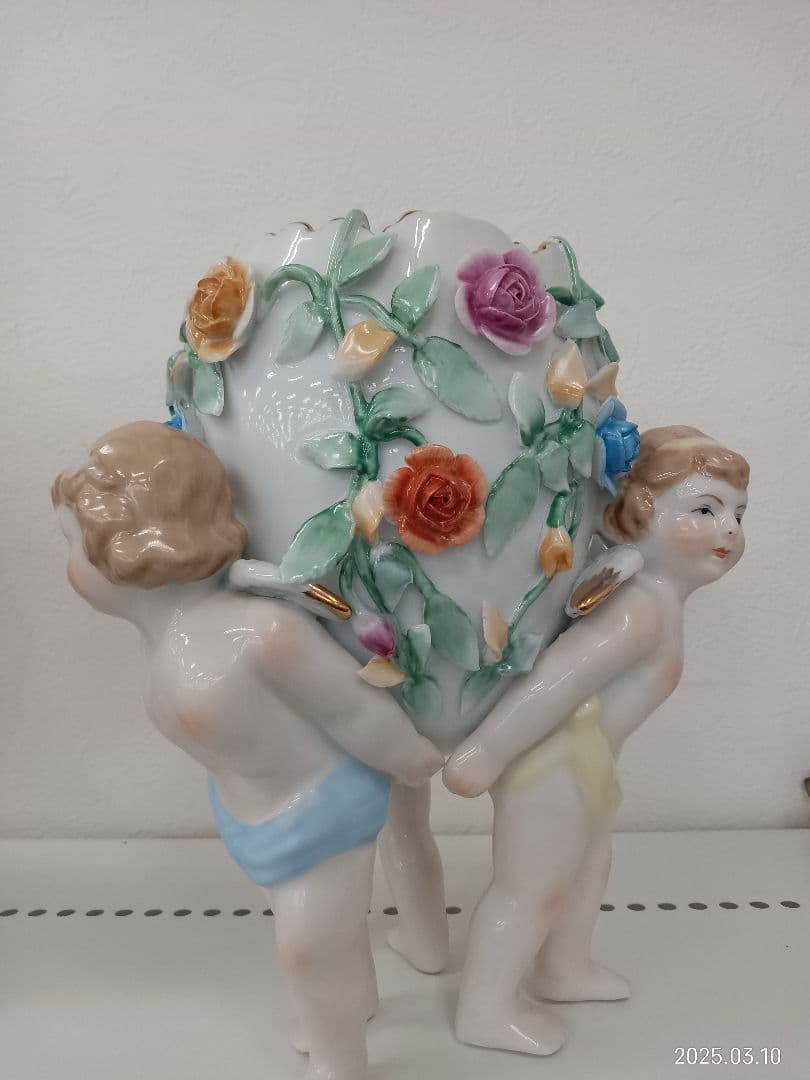 マイセン磁器置物 二人の子供