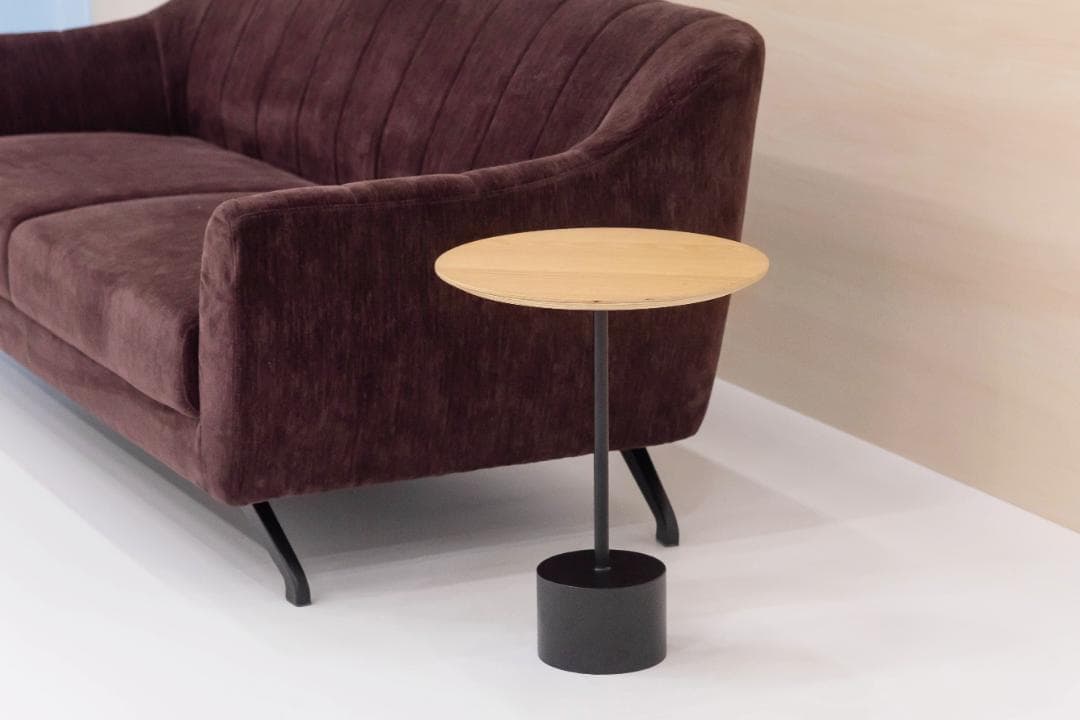 天然 木製 サイドテーブル 丸 おしゃれ 上品 北欧 HIT-231 N01