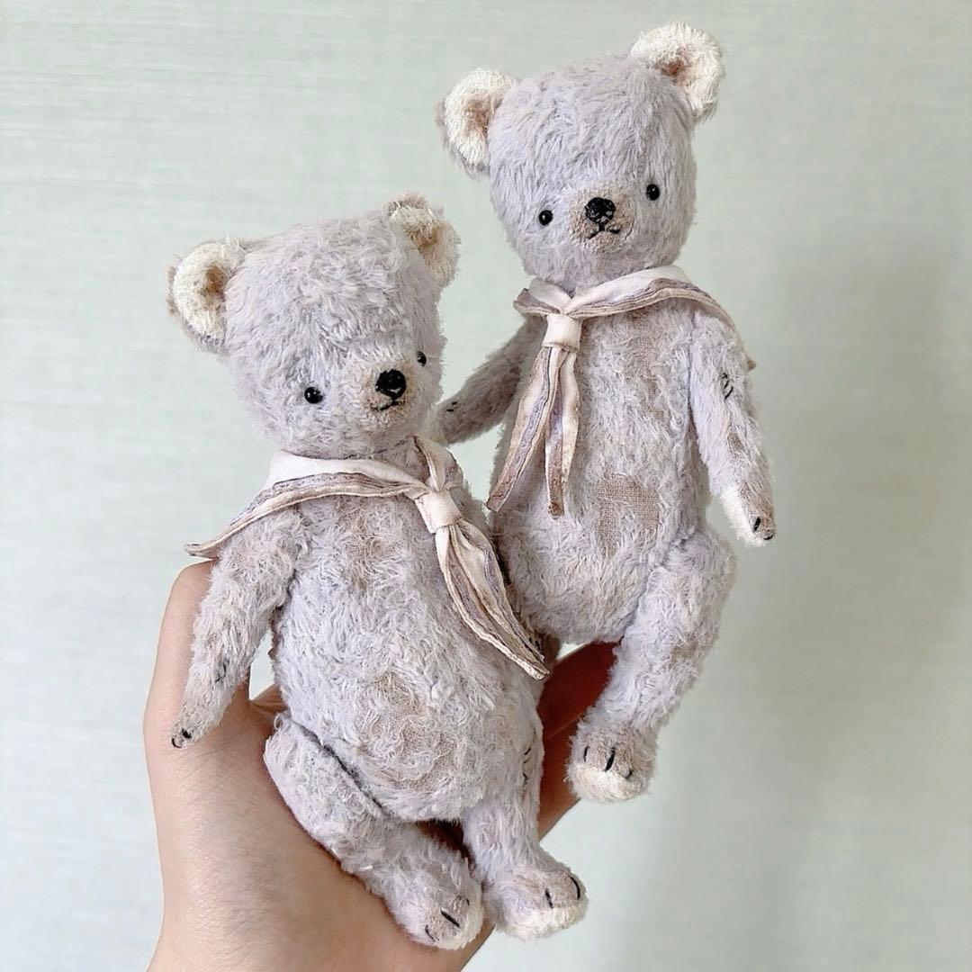ラベンダーベア テディベア ぬいぐるみ 海外作家様 くま ハンドメイド 熊