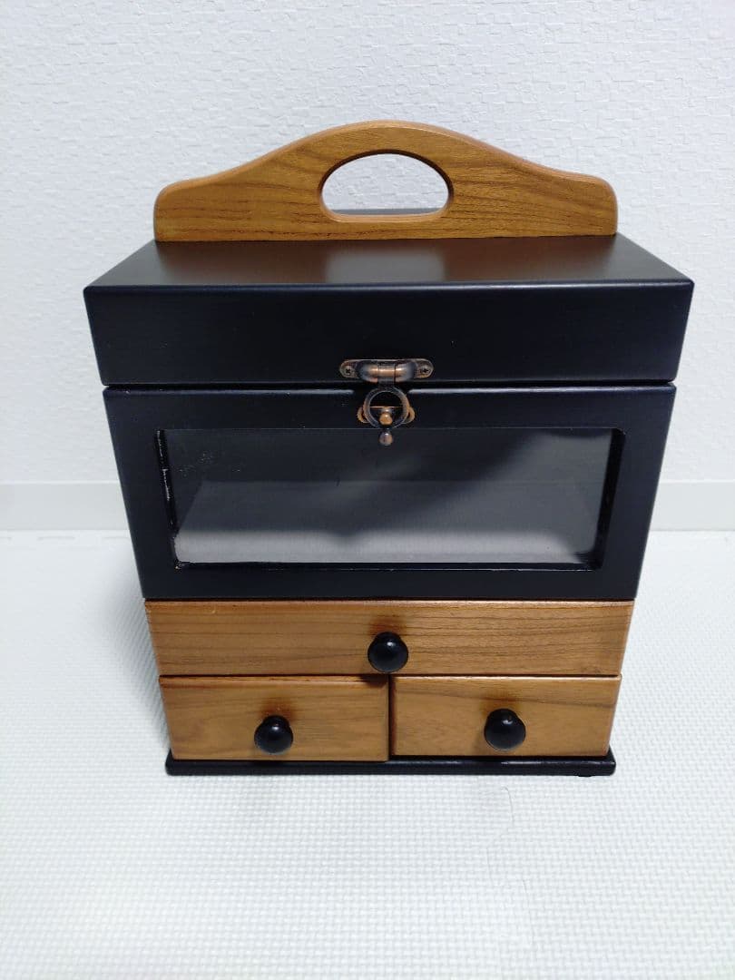 レトロ/木製/コンパクト鏡台 /メイクボックス