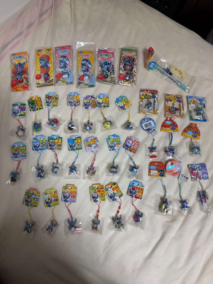 スティッチ ご当地ストラップ 35個セット 未使用　+おまけ