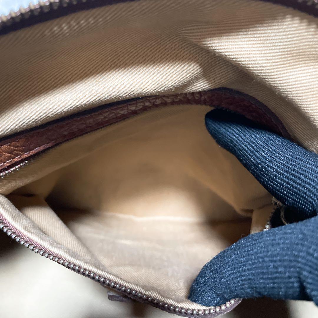 RALPH LAUREN ラルフローレン ボストンバッグ ブラウン シボ革