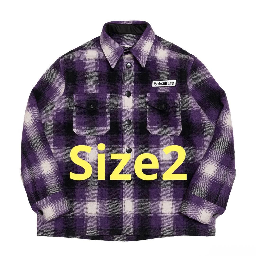 ジャケット・アウター SUBCULTURE OMBRA CHECK JACKET PURPLE