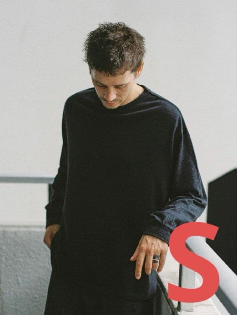 【LIDNM】MILLED NZ MERINO WOOL L/S(黒) Sサイズ