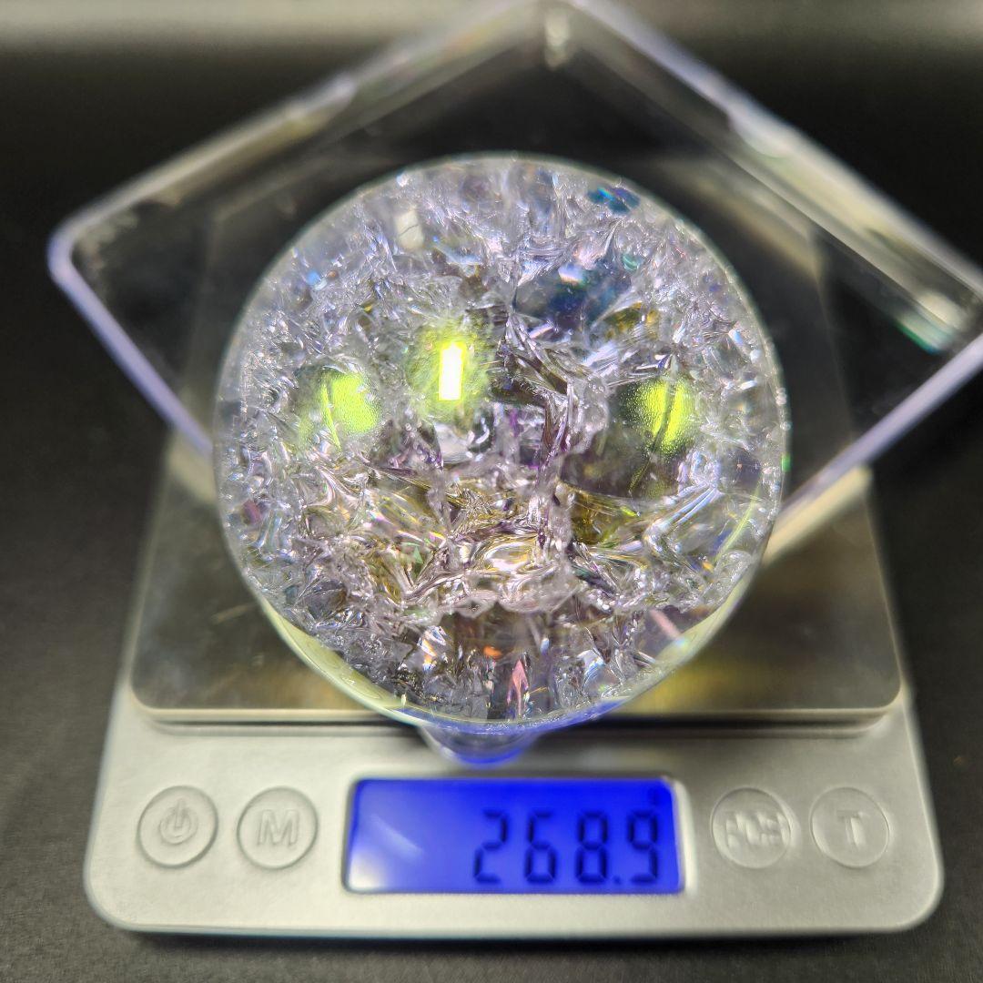大人気【新品】エンジェルオーラクラック水晶スフィア 約60ミリ弱 usbライト
