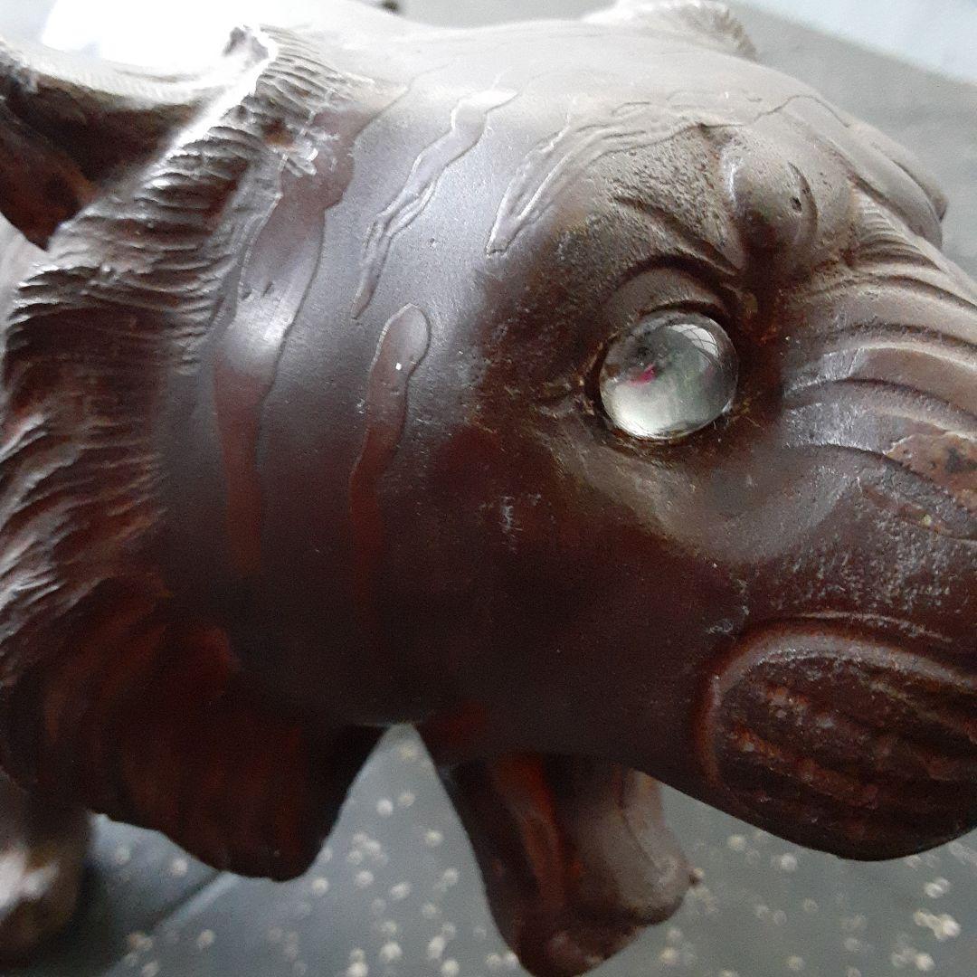 金属銅製虎の置物　約67cm 高さ26センチ　色ブラウン