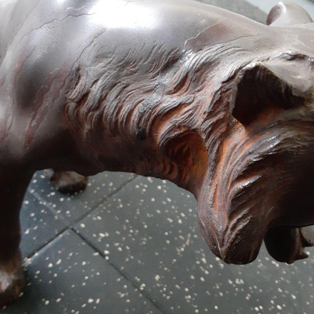 金属銅製虎の置物　約67cm 高さ26センチ　色ブラウン