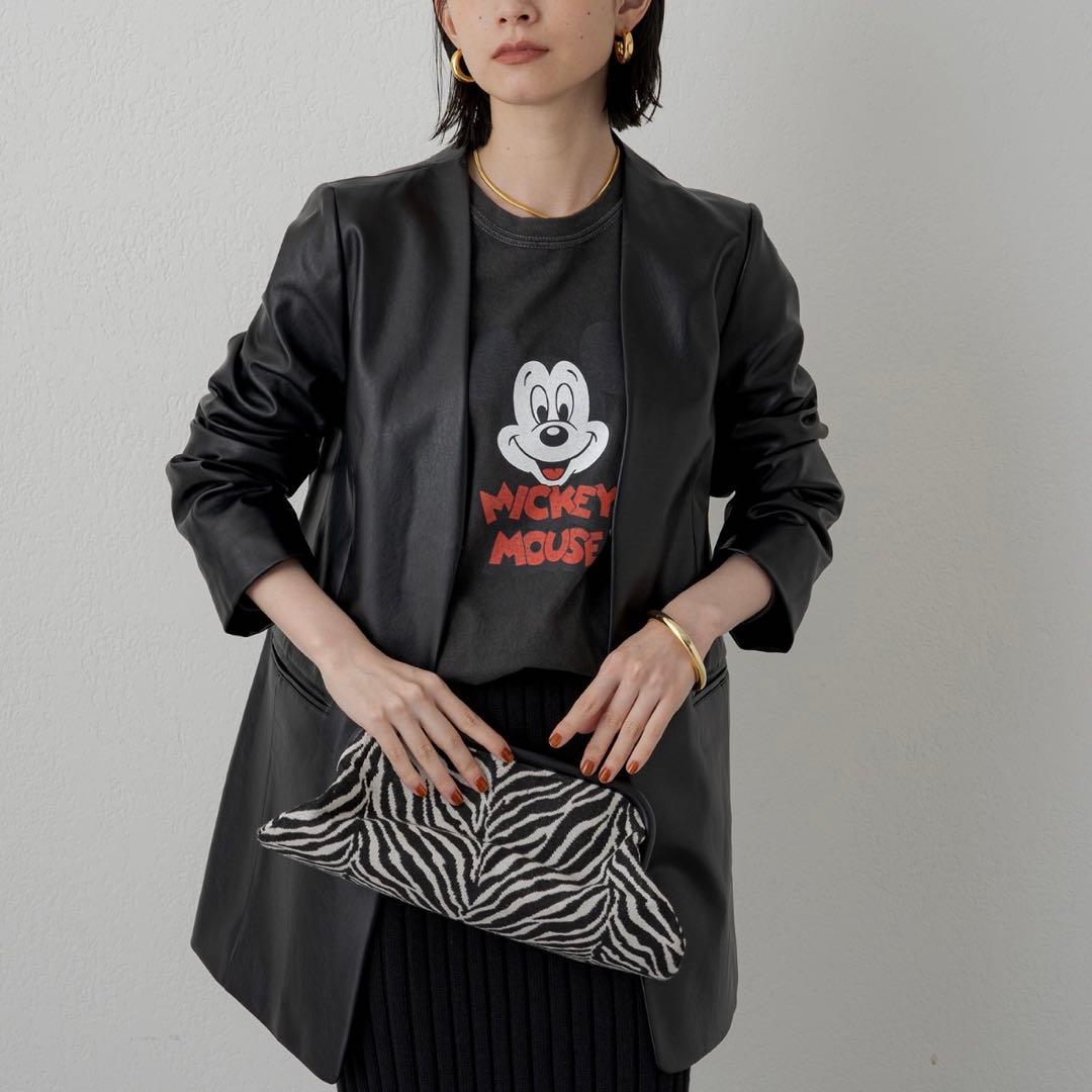 ラウンジドレス　エコレザージャケット