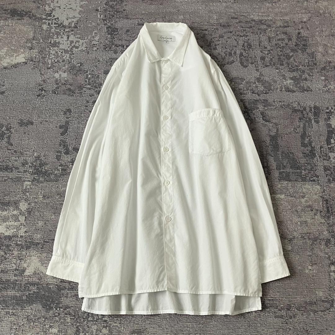 【極美品】Yohji Yamamoto POUR HOMME ブロードシャツ 白