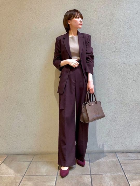 自宅洗濯機で洗濯可能！PLSTコンフォートリュクス セットアップ ワイン