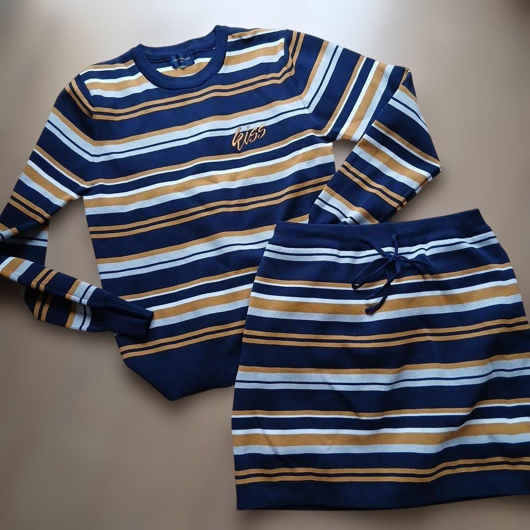 キスオンザグリーン ボーダーセットアップ サイズ3　ゴルフウェア