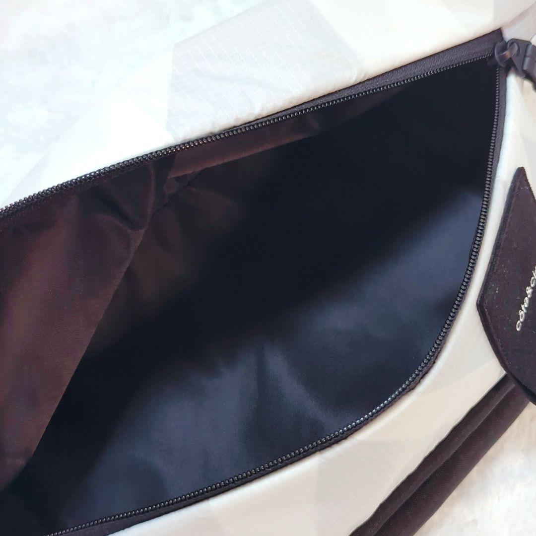 海外限定 コートエシエル イザラウ ボディバッグ ホワイト プリズム柄 撥水加工