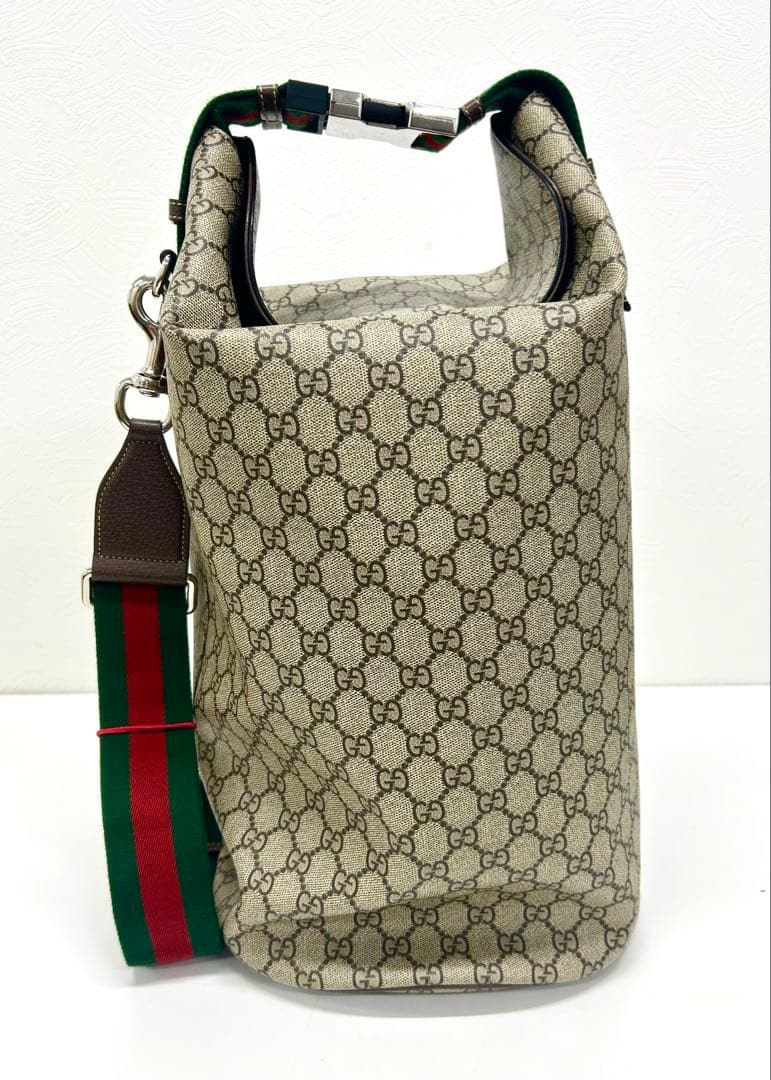 美品 Gucci GGロゴ 旅行 ショルダー ダッフル セーラーバッグ バッグ