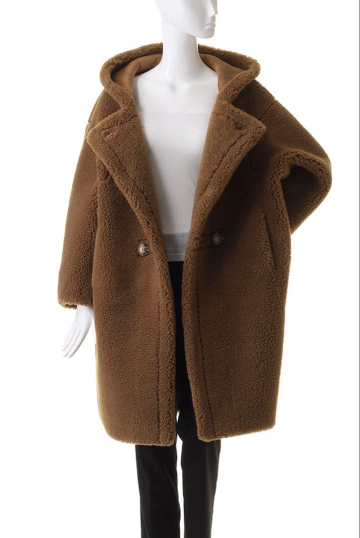 リナージオ　LIGNAGGIO ボアコート　ベア　キャメル　ブラウン　フード　S