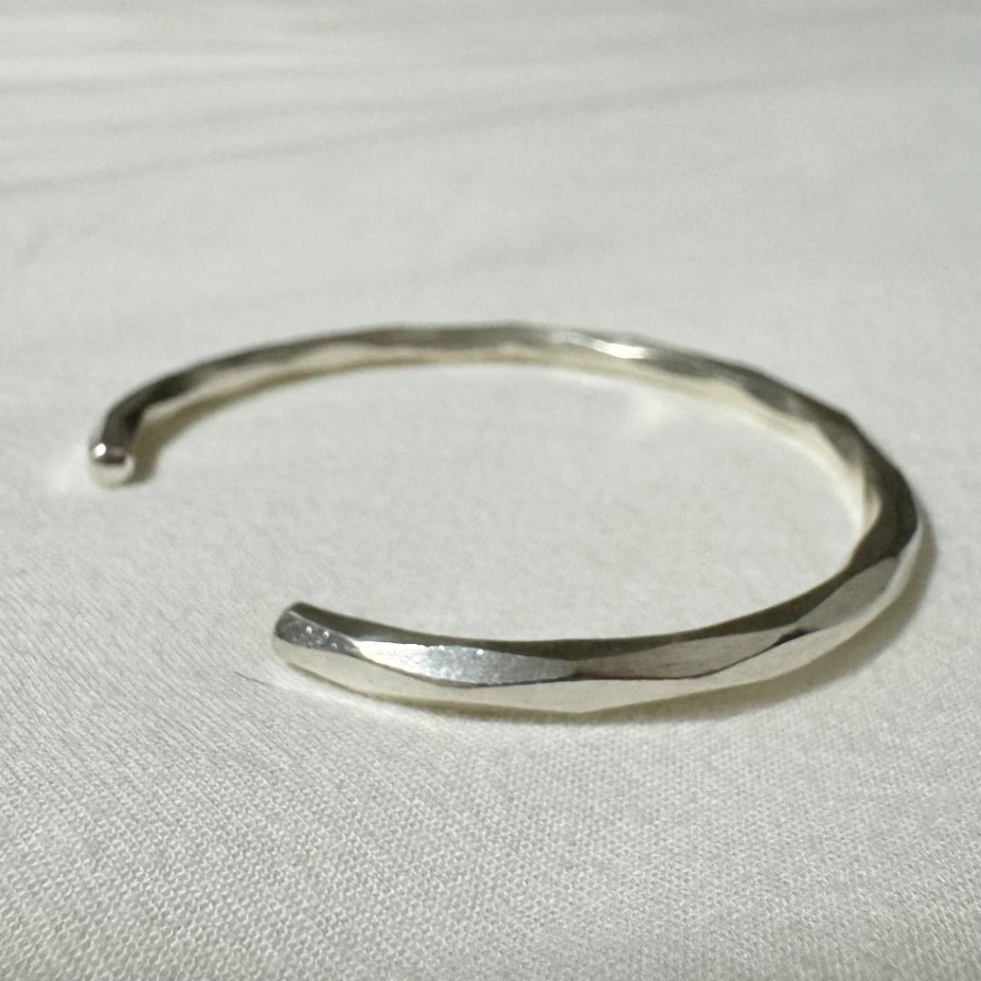 【新品】カレンシルバー バングル タイ北部 カレン族 ハンドメイド③3/