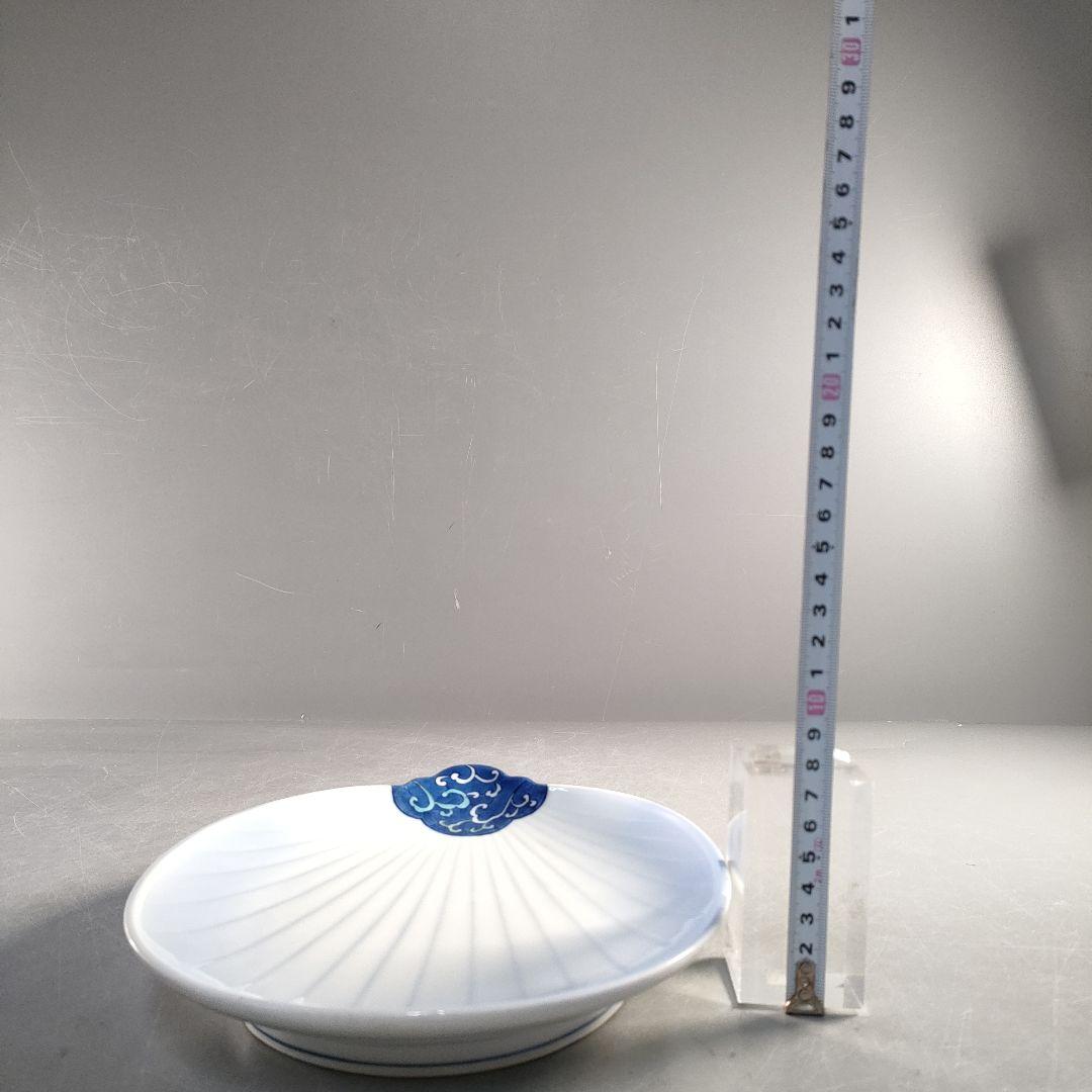 A1378-4/有田焼/富右衛門窯/団扇形皿11客/飾皿/盛皿/菓子皿/懐石道具