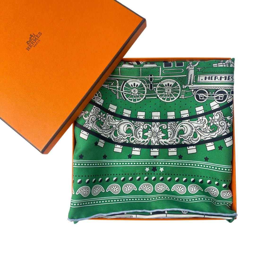 美品 エルメス HERMES カレ55 オール・アボード!