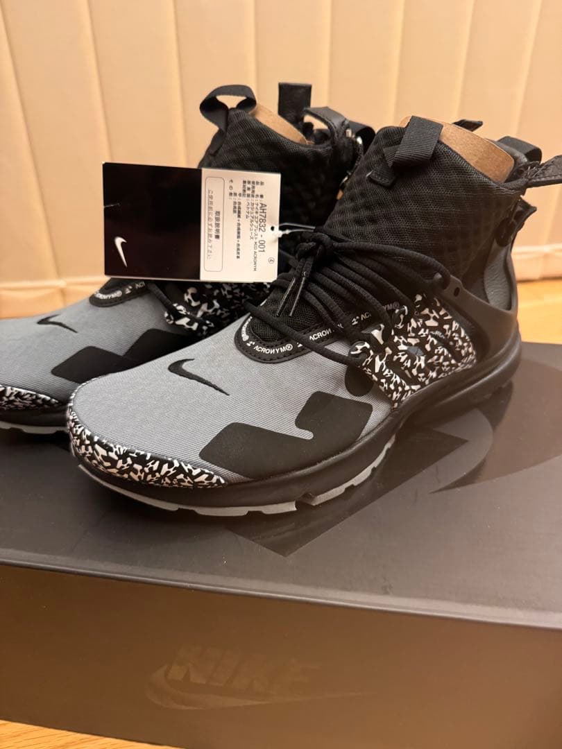ACRONYM × Nike Air Presto Mid 黒　26cm