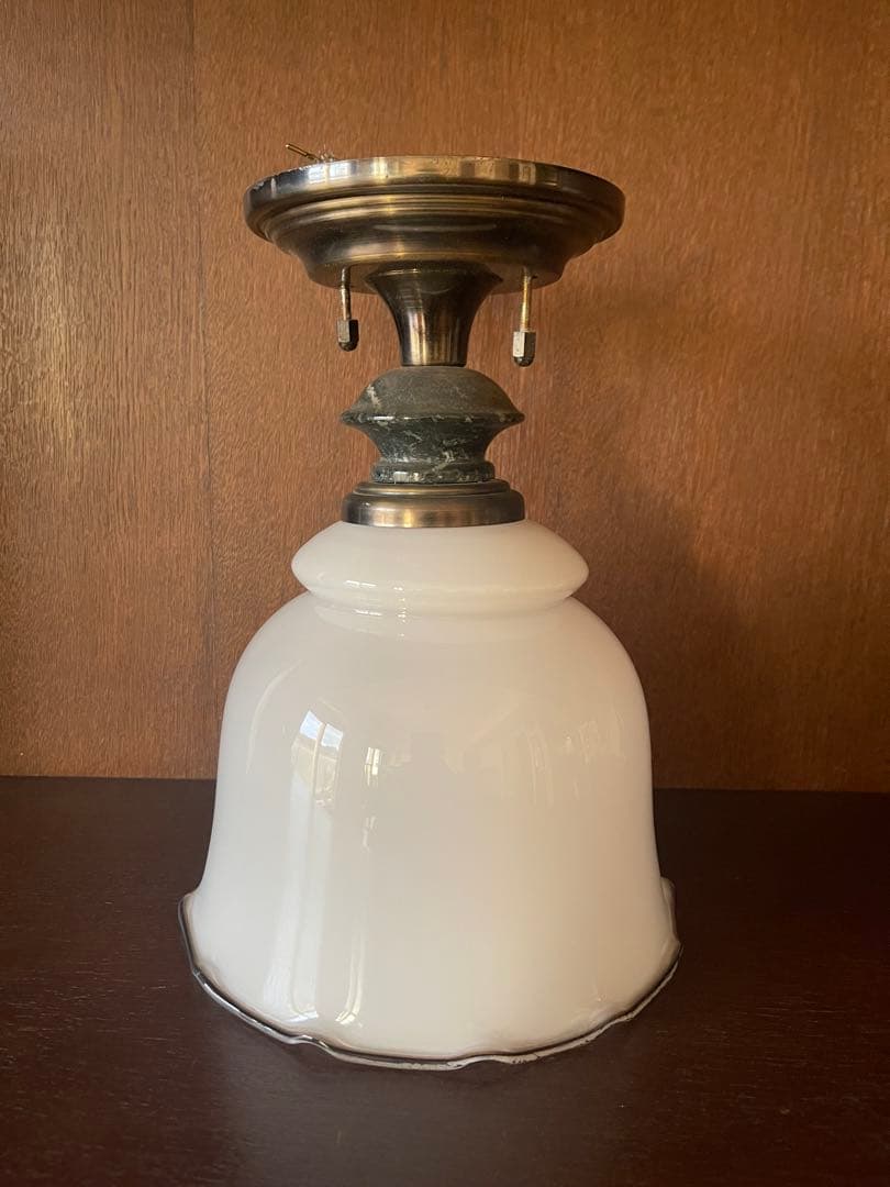 アンティーク　オーヤマ照明　ミルクガラス　乳白色　照明　ライト　ランプ　電球