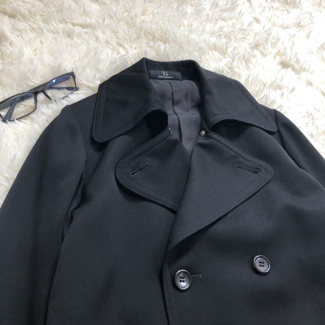 希少！⭐️ヨウジヤマモトY's ピーコートジャケット　ウール　ショートトレンチ