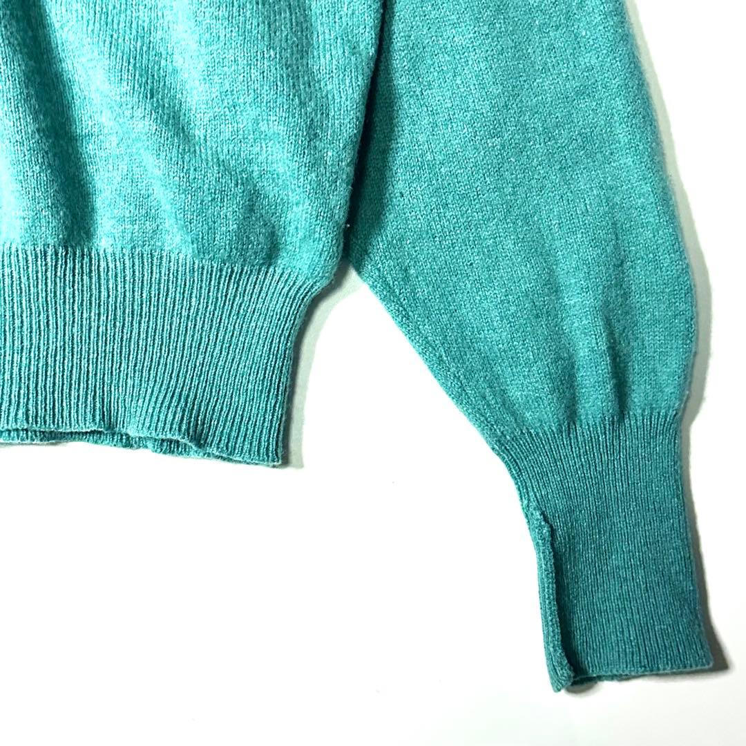 【90s】【POLO RALPH LAUREN】ターコイズ ニット 古着