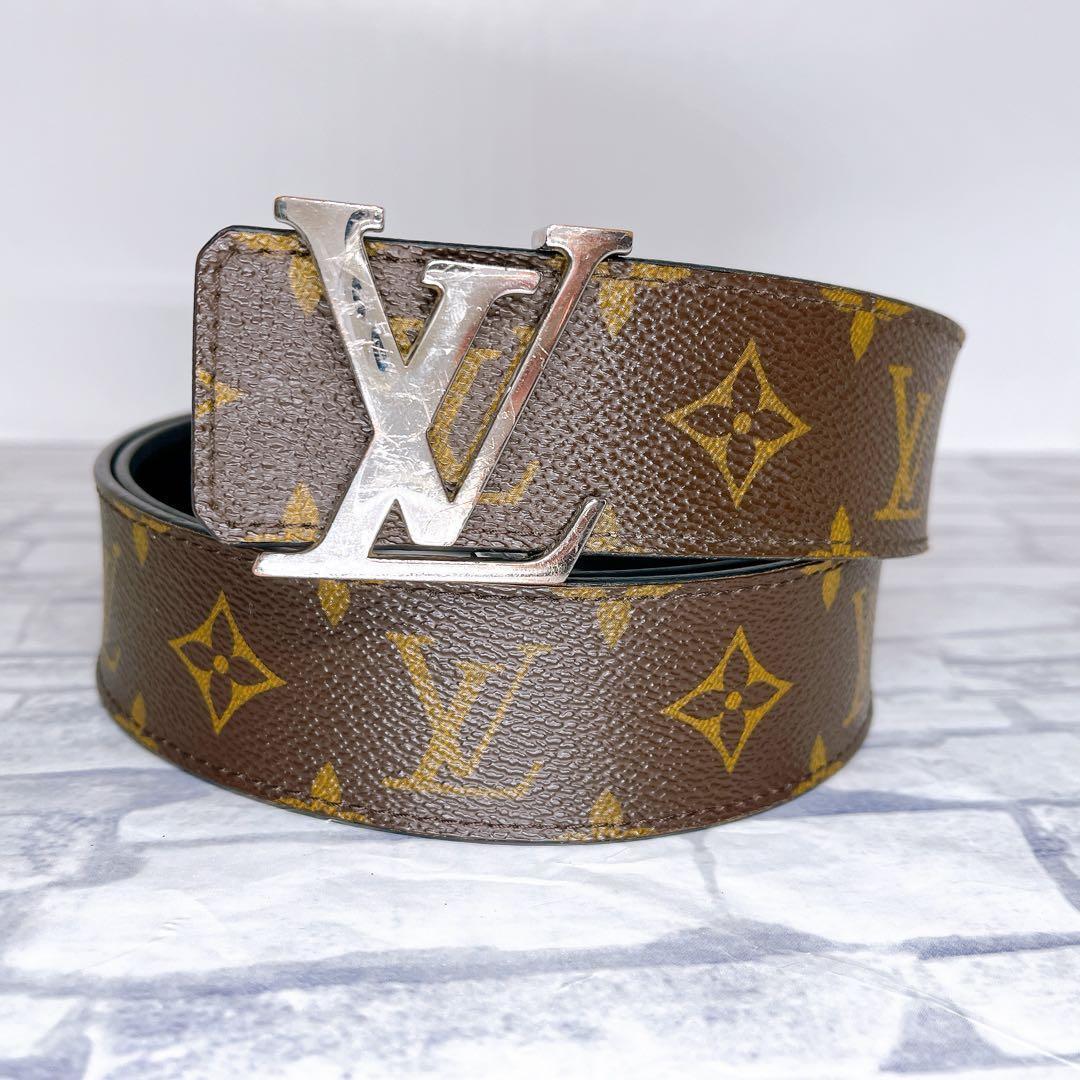 美品✨ルイヴィトン ベルト モノグラム　イニシャル サンチュール シルバー金具
