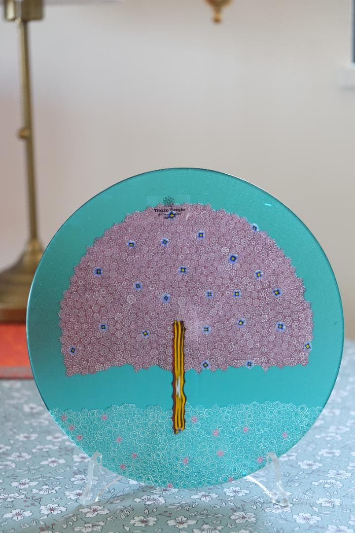 ベネチアンガラス プレート ガラス ムリーニ 江波冨士子/田子美紀/ミルフィオリ