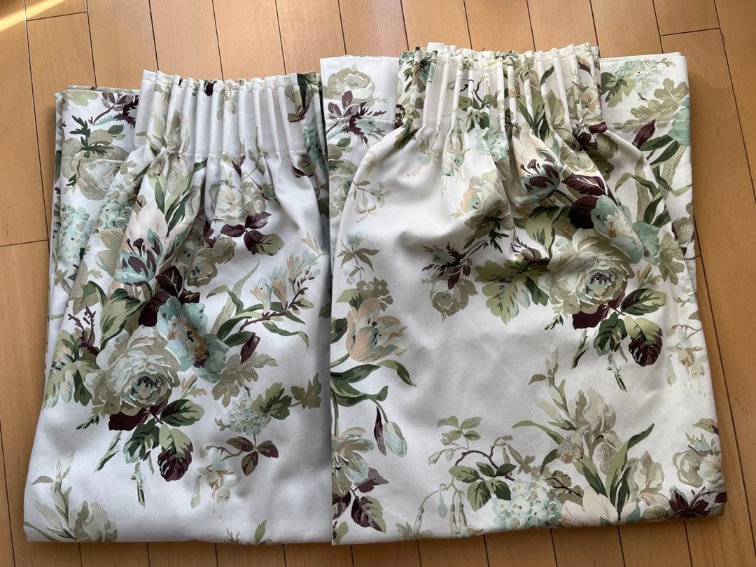 ローラアシュレイ　オーダーカーテン 2枚組　丈約209cm×幅約83cm