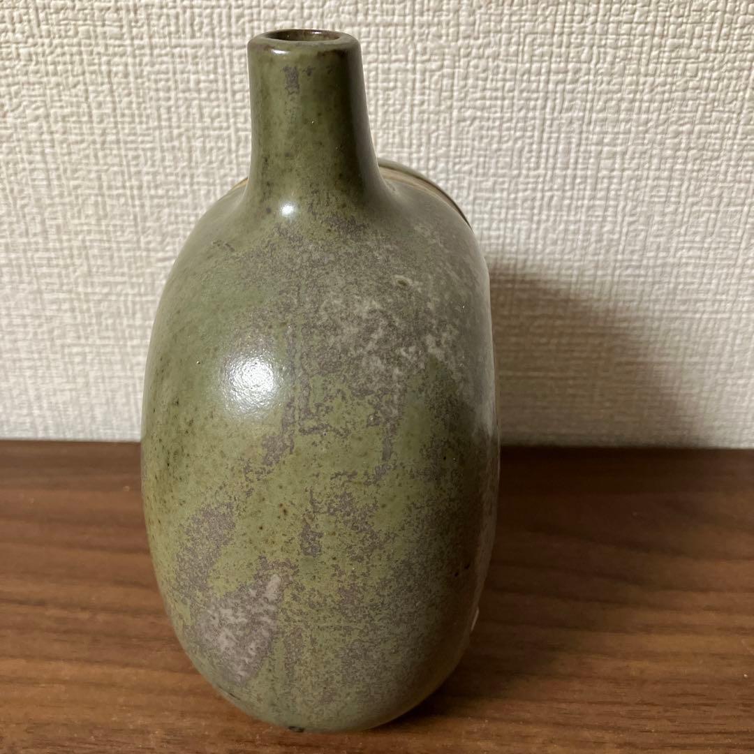 イワツキ 花瓶　ヴィンテージ　フラワーベース　かしわ窯　北欧風　モダン